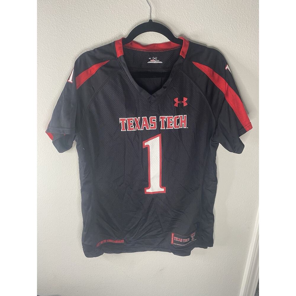 Under Armour Texas Tech Red Raiders Jersey Mens Large Red #1 Football
